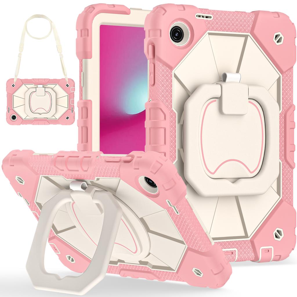 Heavy Duty Case for T-Mobile REVVL Tab 2 2025 10.1 Inch Rotatable Handle Grip Rugged Stand Cover Shockproof with Shoulder Strap