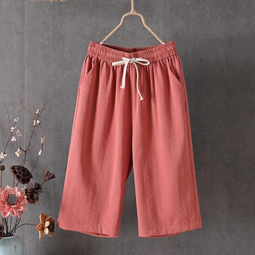 YYFS Women's Fashion Casual Solid Color Print High Waist Sport Shorts