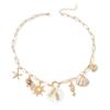 Shell Necklace European and American Jewelry Summer Beach Conch Starfish Ocean Necklace Adjustable Clavicle Chain