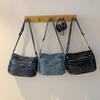 Denim Mobile Phone Bag Women's Shoulder Crossbody Bag Multi-Compartment Small Square Bag