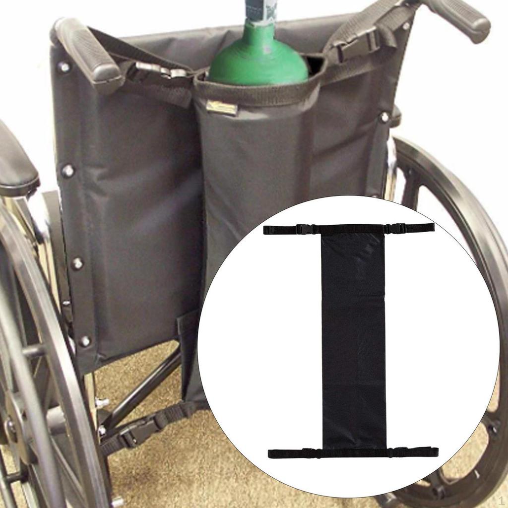 Gas Tank Holder for Wheelchairs Adjustable Waterproof Portable Practical Attachment Oxford