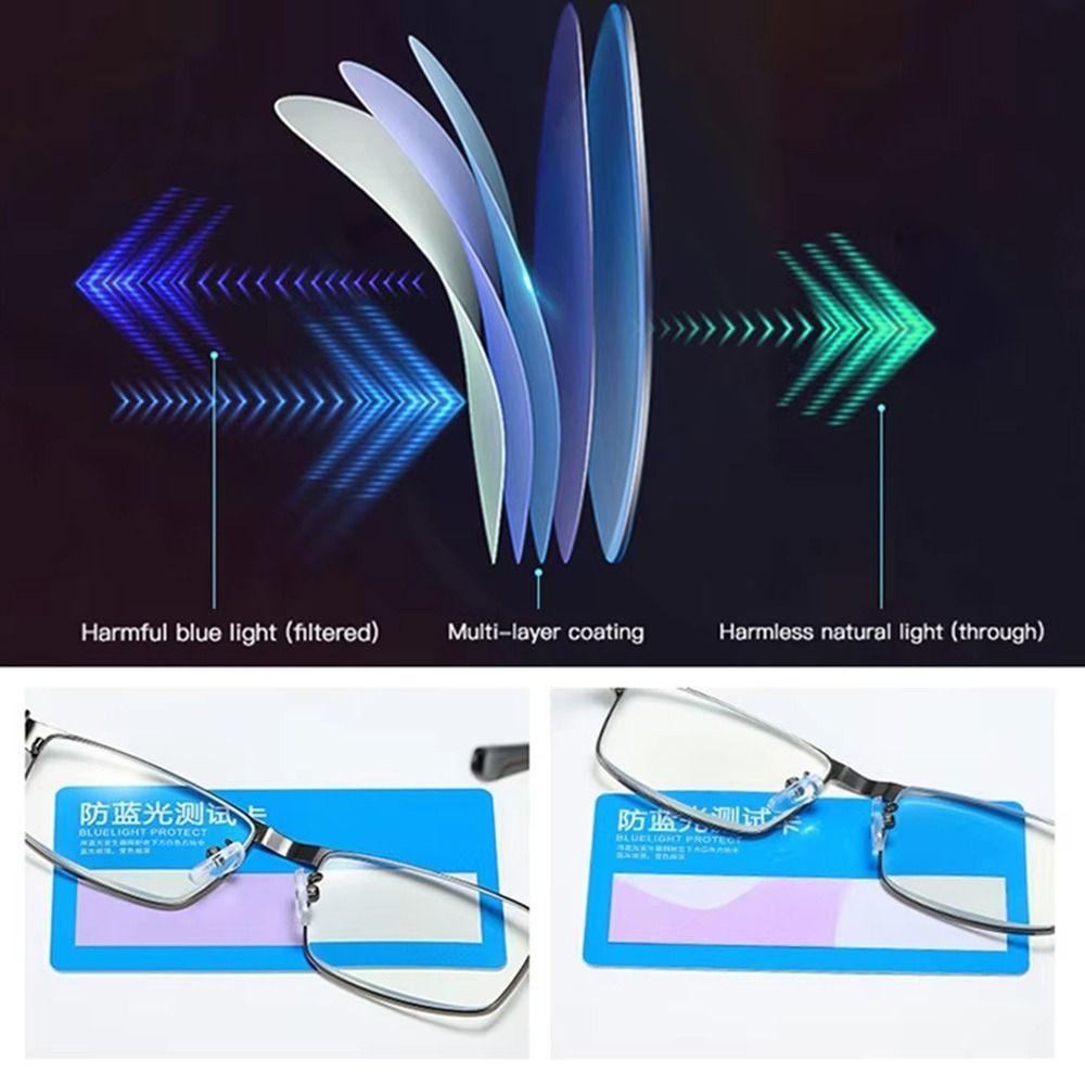 Blue Ray Blocking Presbyopia Eyeglasses Metal Hyperopia Glasses Comfortable Optical Eyewear  Office