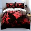 "Gothic Butterfly Art Decor Set" Bedding Set with 1 Duvet Cover 2 Pillowcases Single Double King Queen Gift