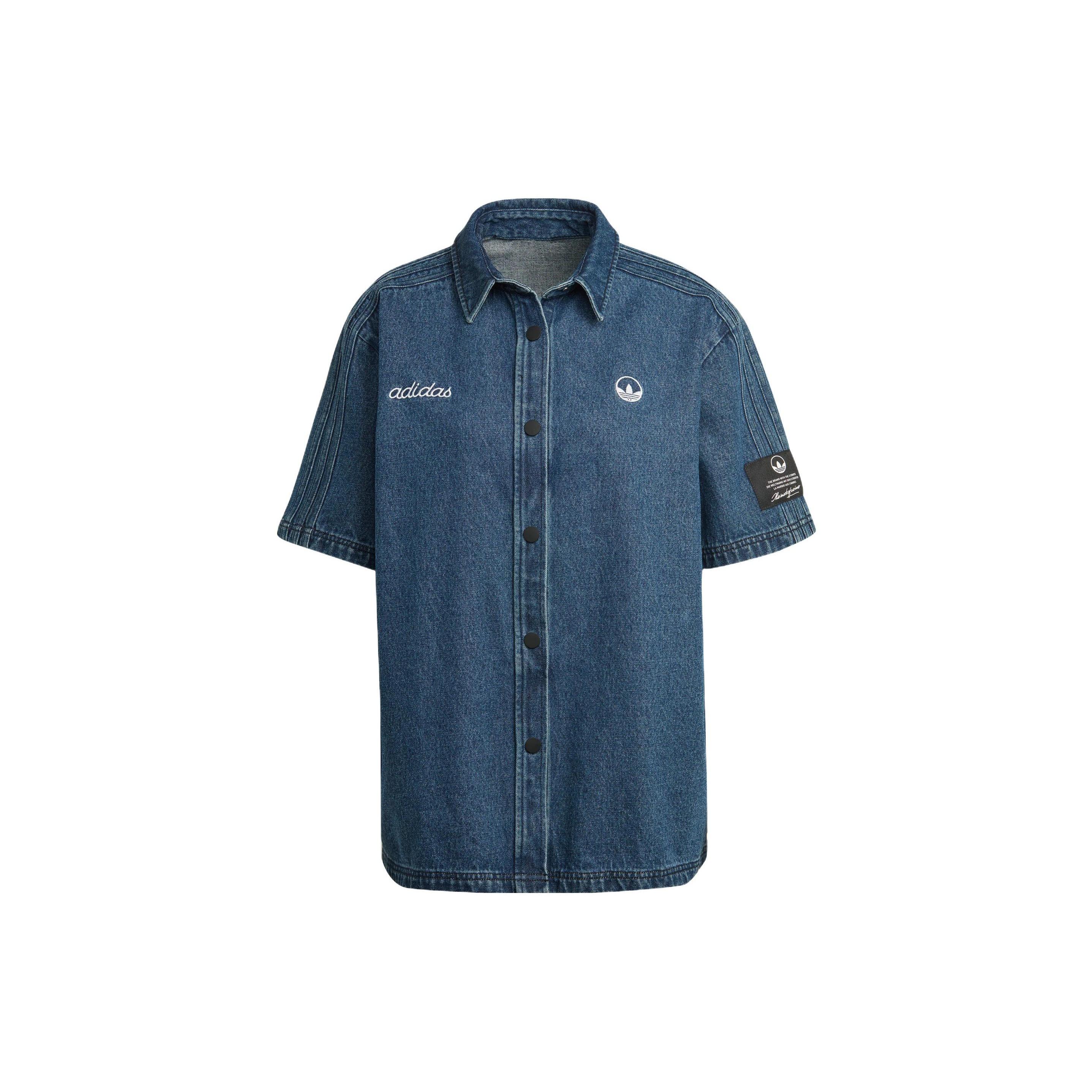 (WMNS) adidas Denim Shirt Asia Sizing  Navy  Women s HL9059 XS