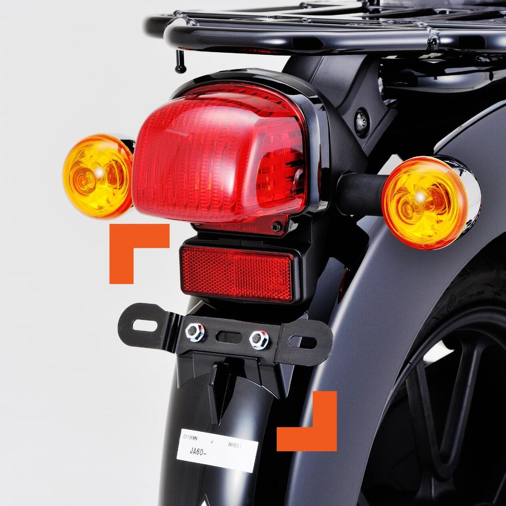 Daytona Motorcycle Dash Cam for Optional Rear Camera Stay License Plate Stay Clamp Fixation 39590 M820WD/M802WD/M760D