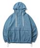 Search410 Denim Anorak Zip-Up Hoodie Light Blue
