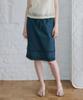 Sinun Eyelet Punching Midi Skirt (Navy)