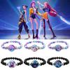 Demon Hunters Handmade Glass Bead Bracelet Huntr-x Rumi Zoey Mira Braided Bracelet Cartoon Anime Derivative Peripheral Gift