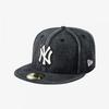 New Era Mlb New York Yankees Sněhově praná džínová Fitted čepice Černá 14881523