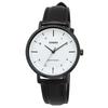 Casio White X Black Overseas Model Watch, Watch, Quartz, Women's, Leather, LTP-VT03BL-7B
