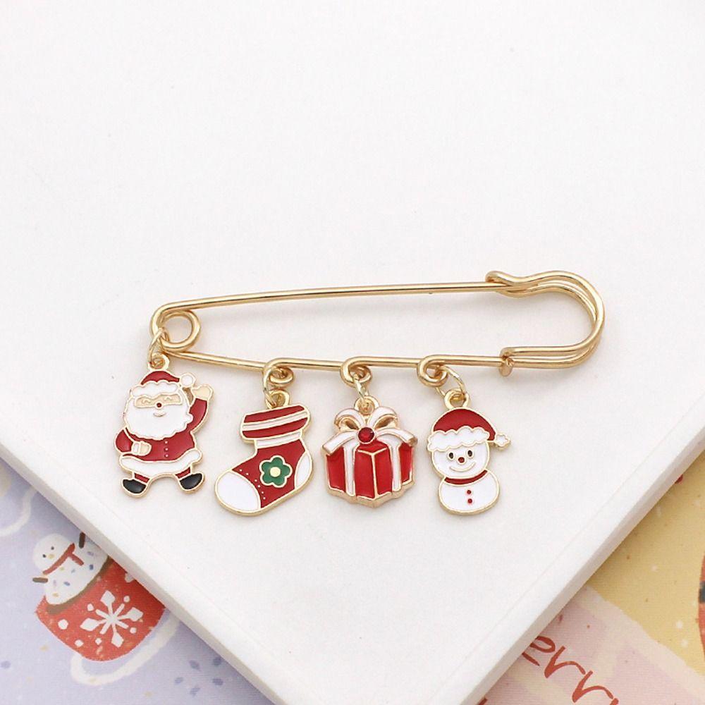 Bag Decoration Clothing Accessories Dress Shawl Clips Waistband Pin Christmas Brooches Safety Pins