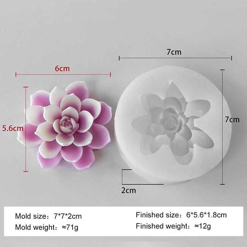 3D Lotus Flowers Scented Candle Silicone Mold Resin Plaster Ornaments Mould Handmade Soap Candle Making Supplies