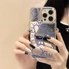 Zhitai Cartoon Silicone Case: 3-in-1 Mirror Design for iPhone 15 Pro Max & 13/14 Pro