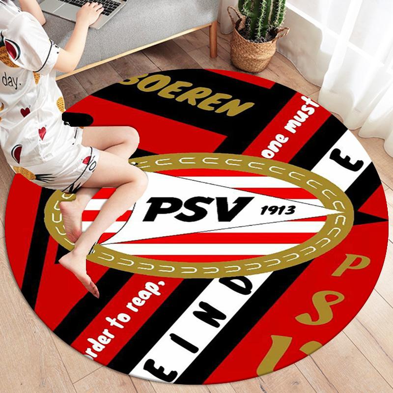Philips Sport Vereniging Round Area Rug,Carpet Rug for Living Room Bedroom Sofa Playroom Decor,Non-slip Floor Mat