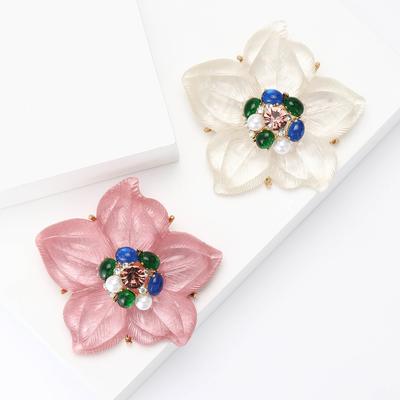 Exquisite Schwerindustrielegierung Emaille Blume Brosche Temperament Süße Damen Anzug Hemd Korsage Ornament Pflanze
