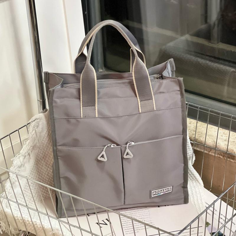 Oxford Draagtas met Grote Capaciteit, Multi-Pocket, Ritssluiting, School Werktas, Machinewasbaar voor Studenten, Boeken