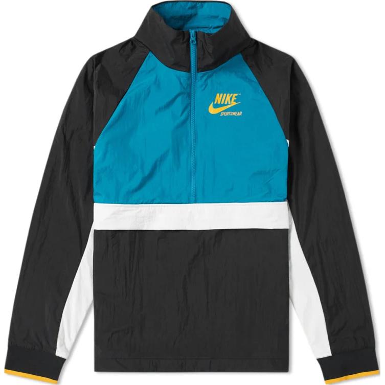 Nike Color Block Letter Logo Stand Collar Long Sleeve Jacket Men Jacket Blue 921743-010