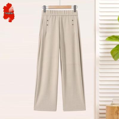 Fengxiao 2025 Herbst Locker Gerade Hose für Frauen mittleren Alters