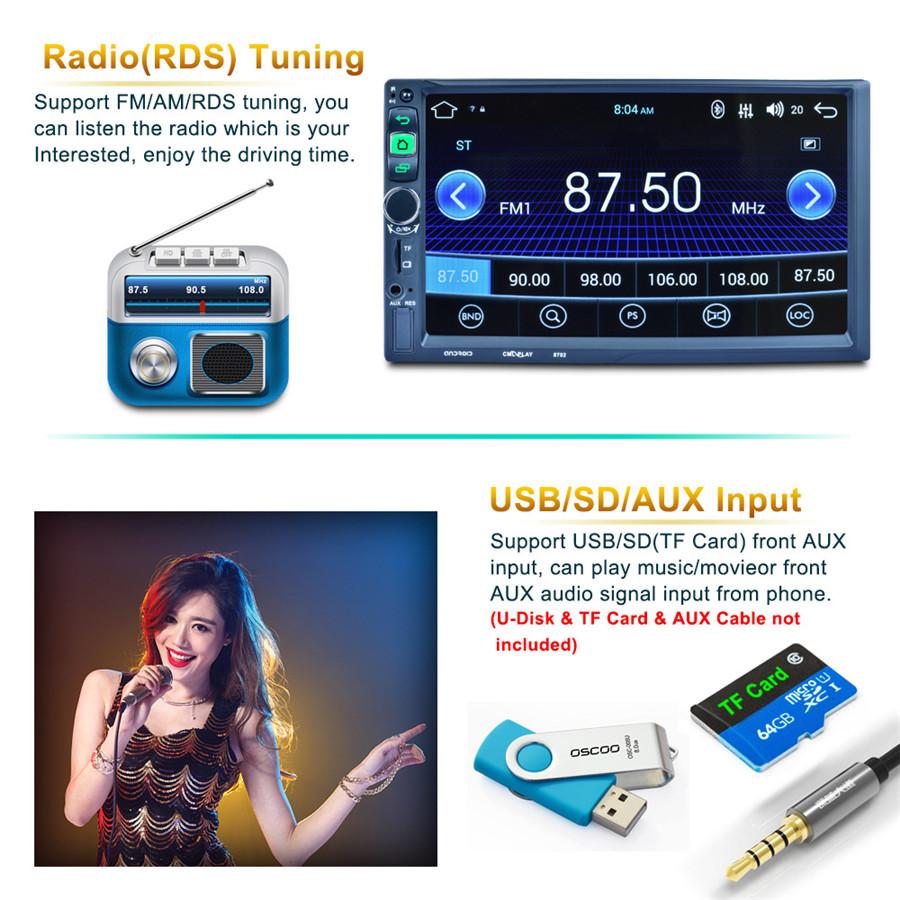 9'' Android 2 Din Car Radio Multimedia Touch Screen Video Player  Auto Audio MP5