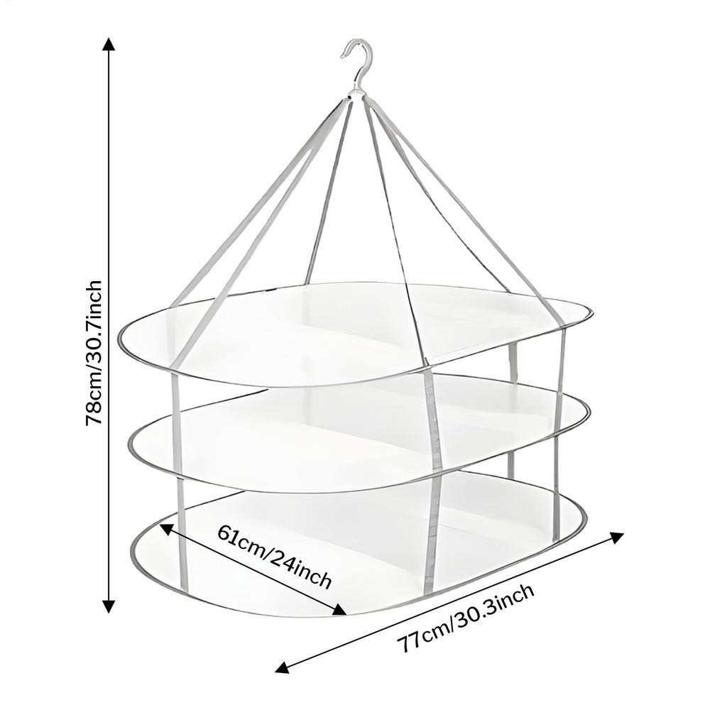 Drying Rack Hanging Folded Mesh Clothes Drying Net Rack Lay Flat Dry Hanger for Indoor Outdoor Delicates Towel Socks Swimsuit
