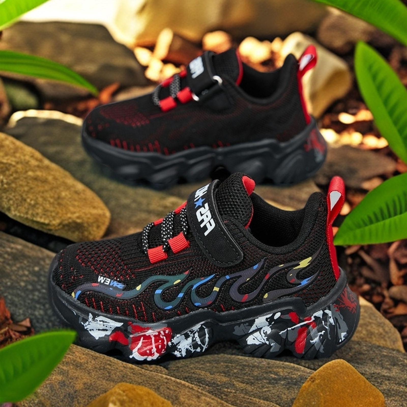 

Children s Shoes Girl Boy Outdoors Running Shoes Printed Non-Slip Kids Mesh Tennis School Casual Fashion Sneaker For Students 8-9 Years червоний
