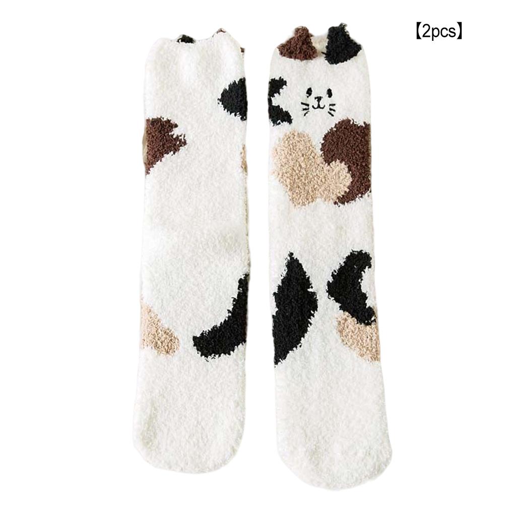 1 Pair Slipper Socks Cute Cartoon Animal Cozy Washable Reusable Winter Autumn Sleeping Warm Sock Footwear for Female