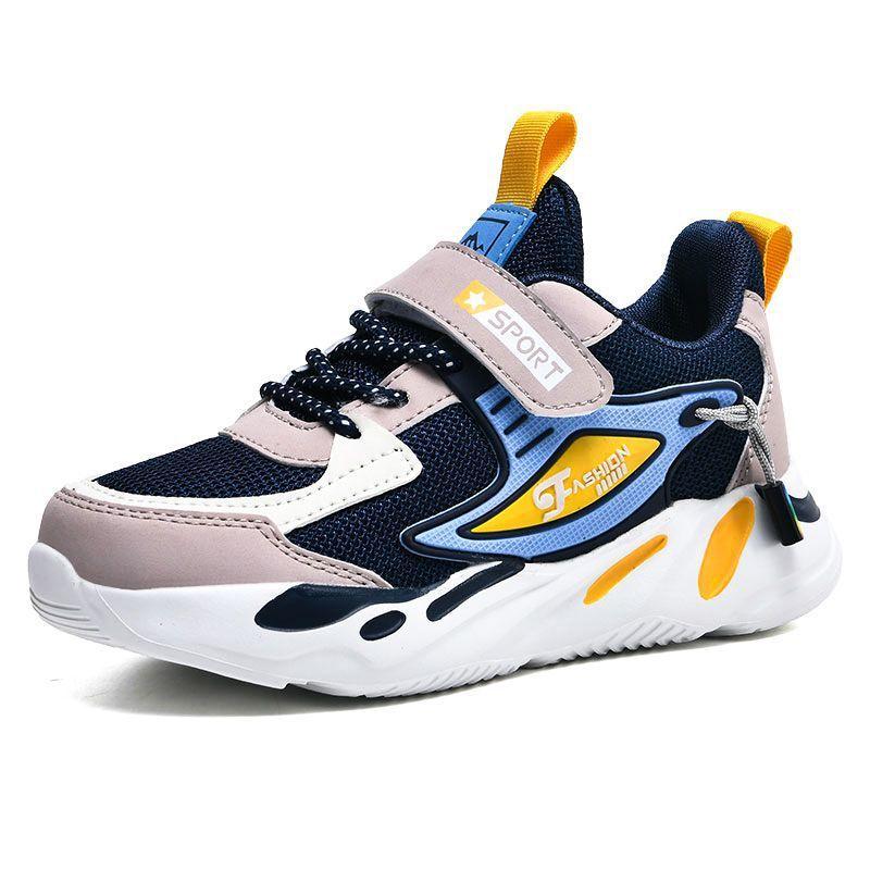 Boys' sports shoes 2025 spring and autumn new classmates breathable waterproof middle and older children running shoes student leather shoes