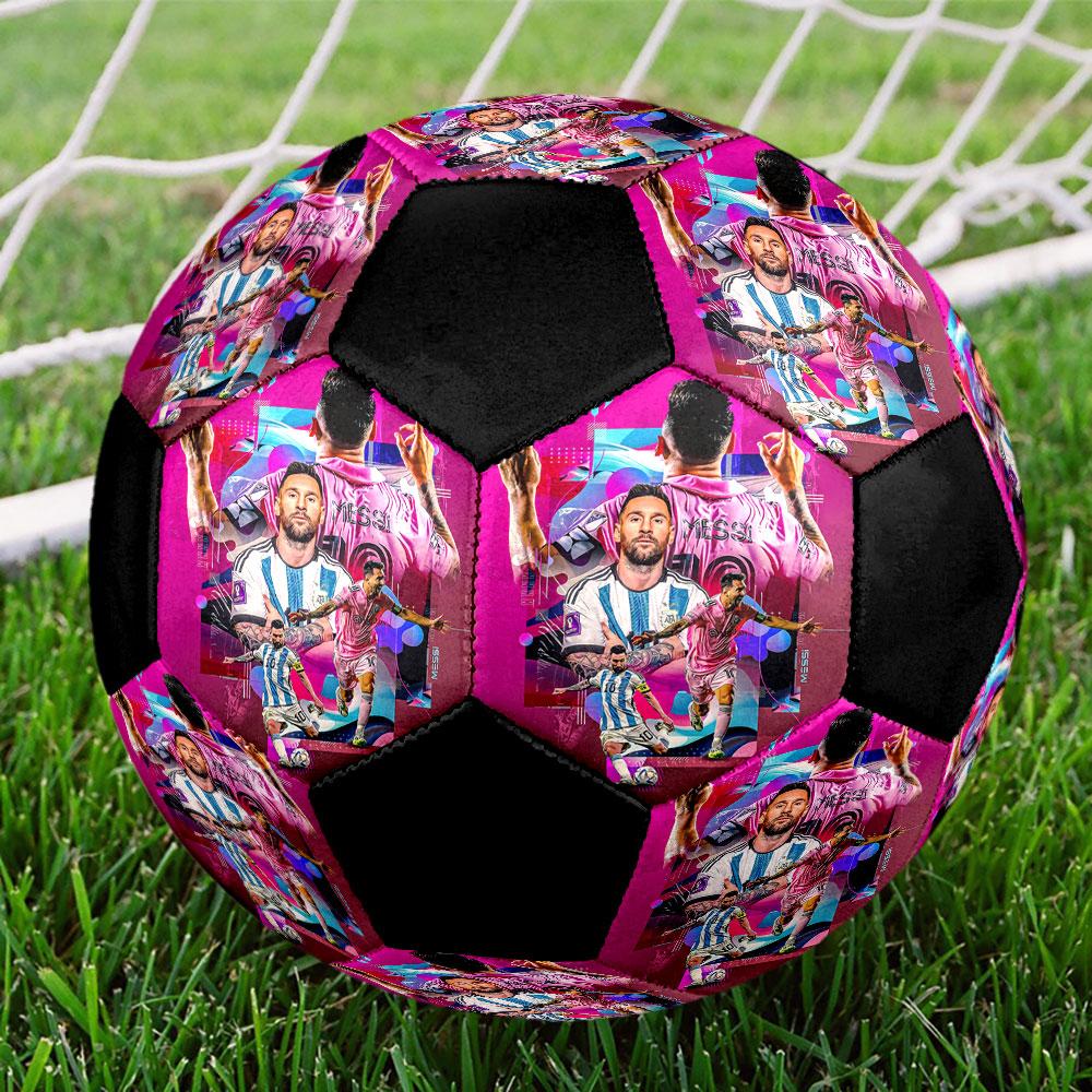 1pc Messi Soccer Ball Size 5 Indoor Soccer Ball Fashion Colorful Backyard Game - Great For Sports Fans Gift HE13