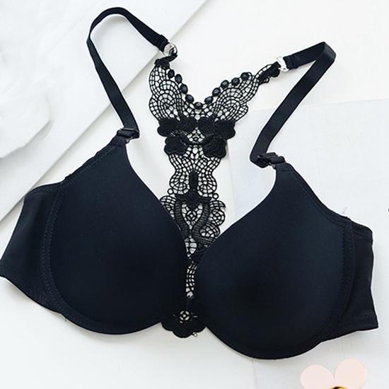 

Y-Shaped Beautiful Back Gathered Sexy Bra Lace Girl Underwear 38B