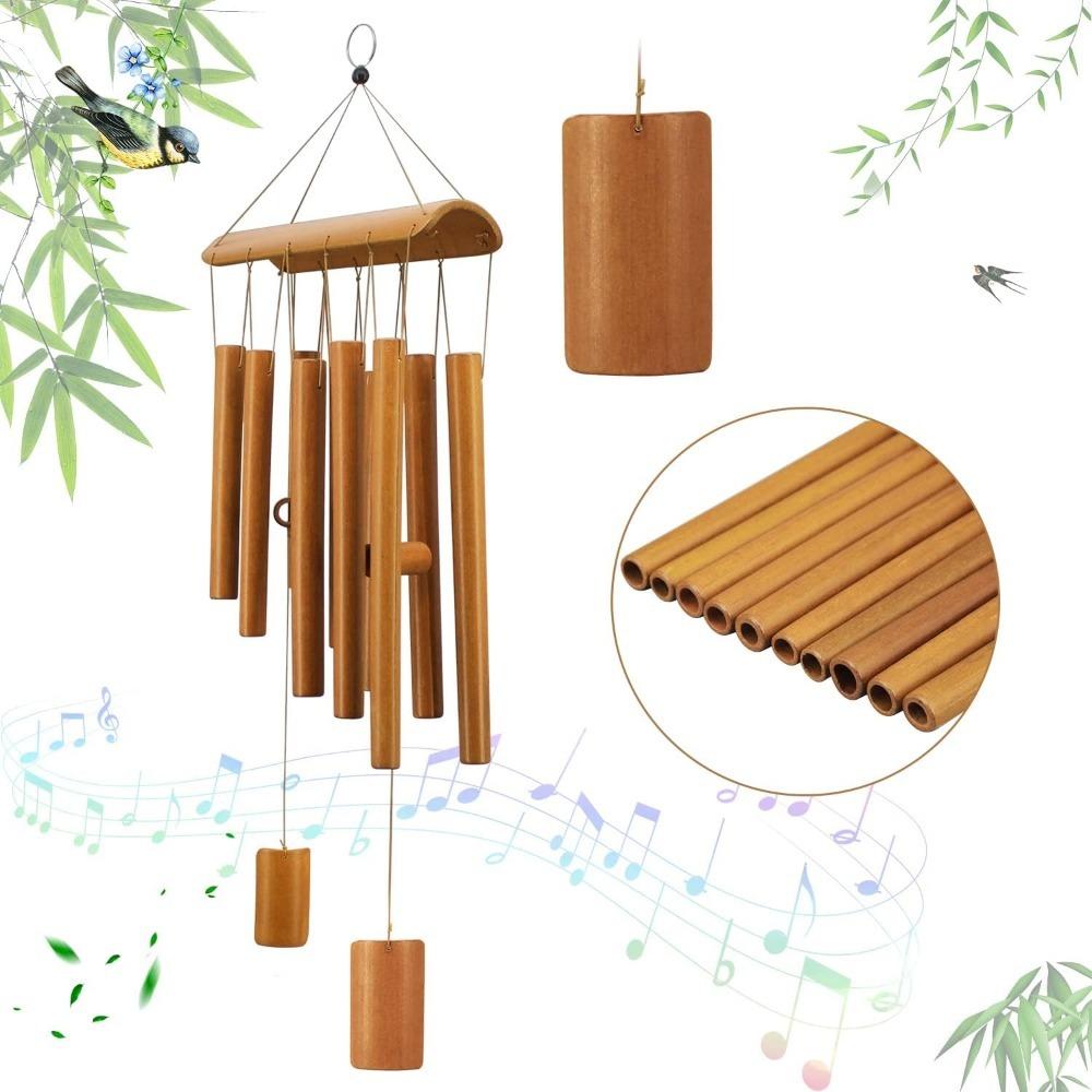Wind Chimes for Outside,Sympathy Wind Chimes Bamboo Windchimes Outdoors,Decoration for Patio Porch Garden Backyard