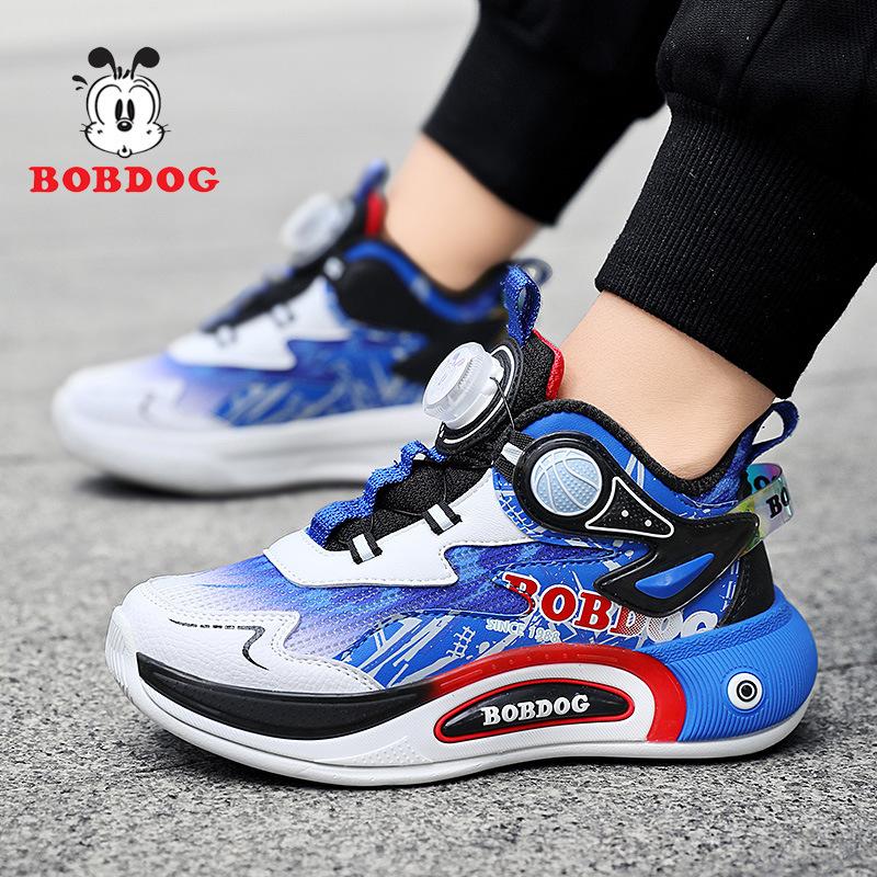 Babu Bean Students Boys Basketball Shoes 2025 Autumn and Winter New Middle-aged and Older Children's Sports Shoes Mesh Breathable Sneakers