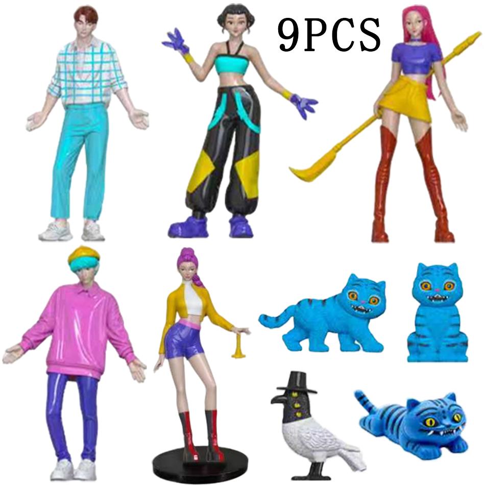 NEU Kpop Dämonenjäger Figur Cartoon Jäger Tiger Rumi/Mira/Zoey Actionfigur PVC Schreibtischdekoration Modellpuppe Spielzeug Kindergeschenk