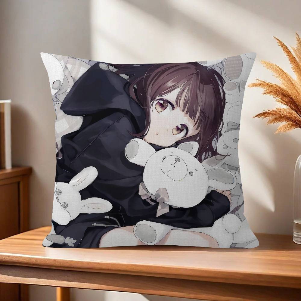 Anime Menhera Cute Chan  Pillow Cushion Cover Pillowcase Living Room Sofa Home Decor Customized