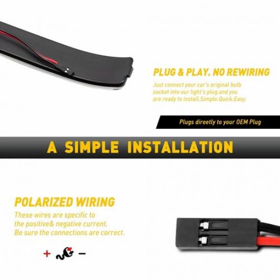 For 09-14 Ford F150 Amber LED Side Mirror Light Turn Signal Lamp Reflector Amber