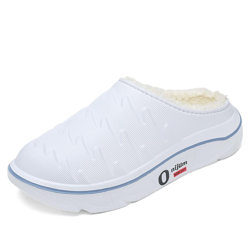 Winter Men's Warm Slippers Cotton Slippers Wrap Heels Outdoor Indoor Warm Shoes Men Home Bedroom Plush Warm Slippers 38-45