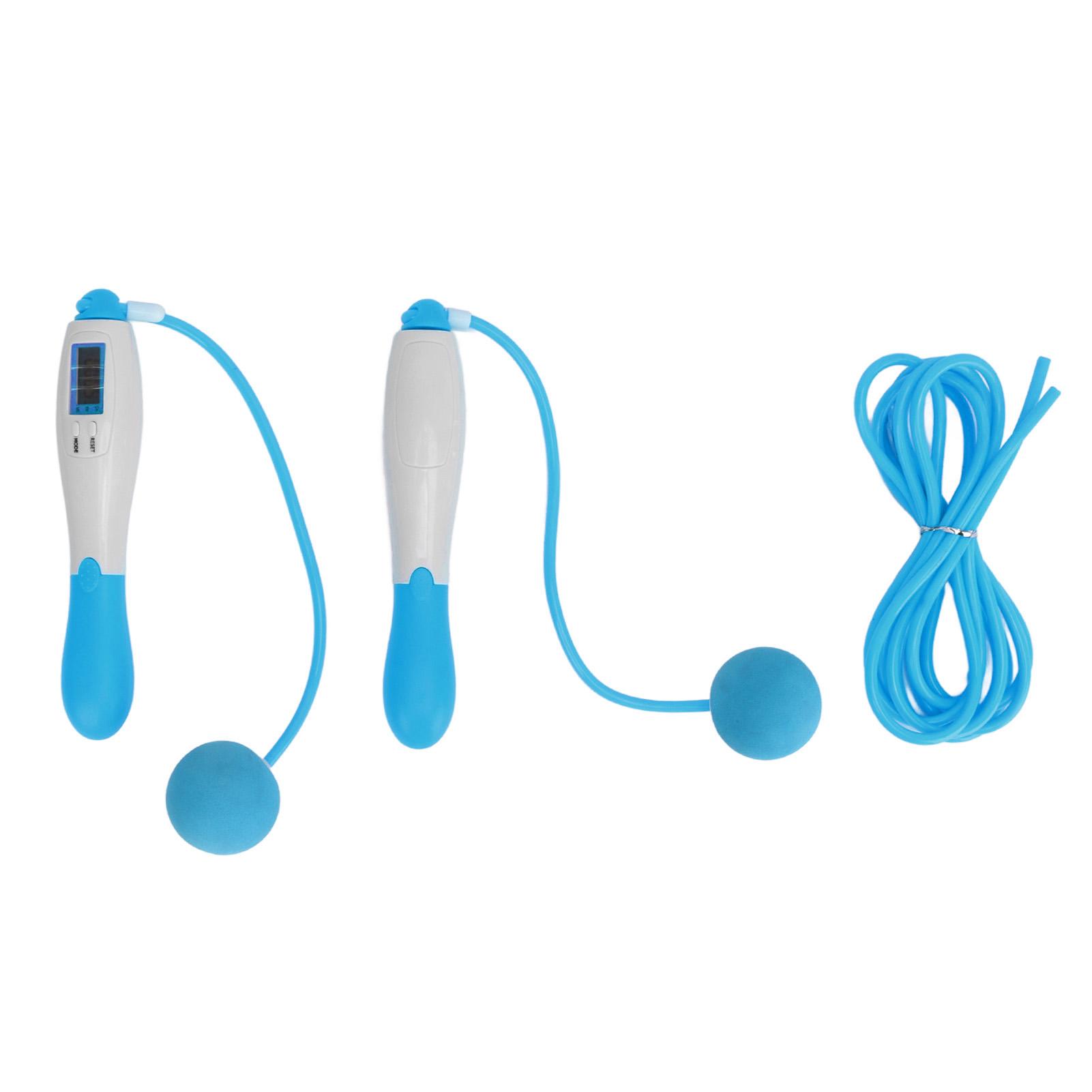 

Jump Rope with Counter Cordless Skipping Rope 4 Modes Adjustable Steel Wire Fitness Equipment for Exercise синій