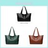 Fashionable Big Handbag For Women Pu Material Soft Leather Water Bucket Shape With Zipper Closure