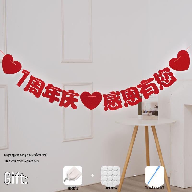Anniversary Non-Woven Pull Flag for Store Opening Decoration