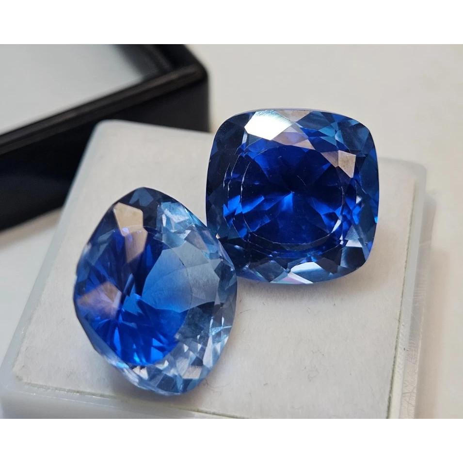 Natural Pitambari Sapphire 20+ Ct Cushion Cut Certified Fabulous Loose Gemstone