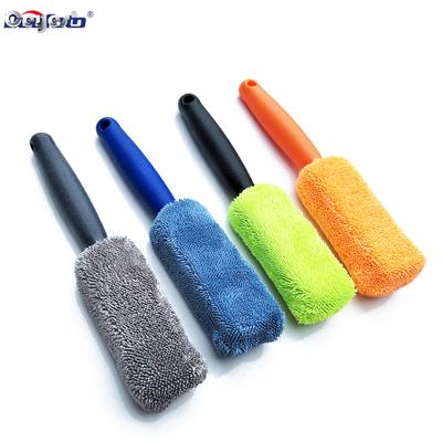 Car Wash Portable Microfiber Wheel Tire Rim Brush Car Wheel Wash Cleaning For Car With Plastic Handle Auto Washing Cleaner