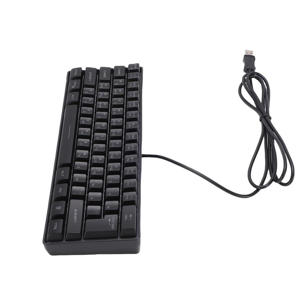 Russische Mechanische Gaming-Tastatur 61 Tasten Kompakt RGB Kabelgebunden Russisch Englisch Tastatur für Arbeit Geschäftsreise