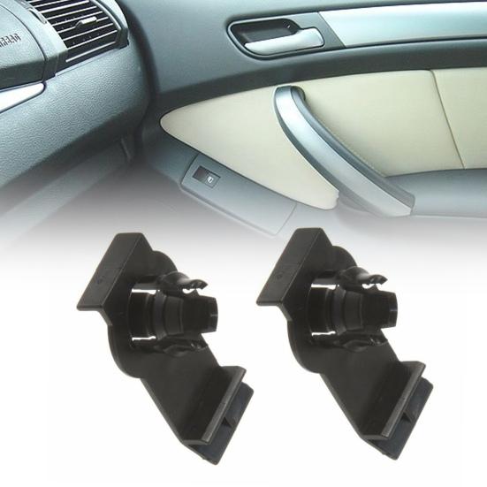 2 Stück Fensterheber-Clips, kompakt, korrosionsbeständig, effektive Automobilglas-Montageclips 51338254781 für BMW X5 E53 99–06