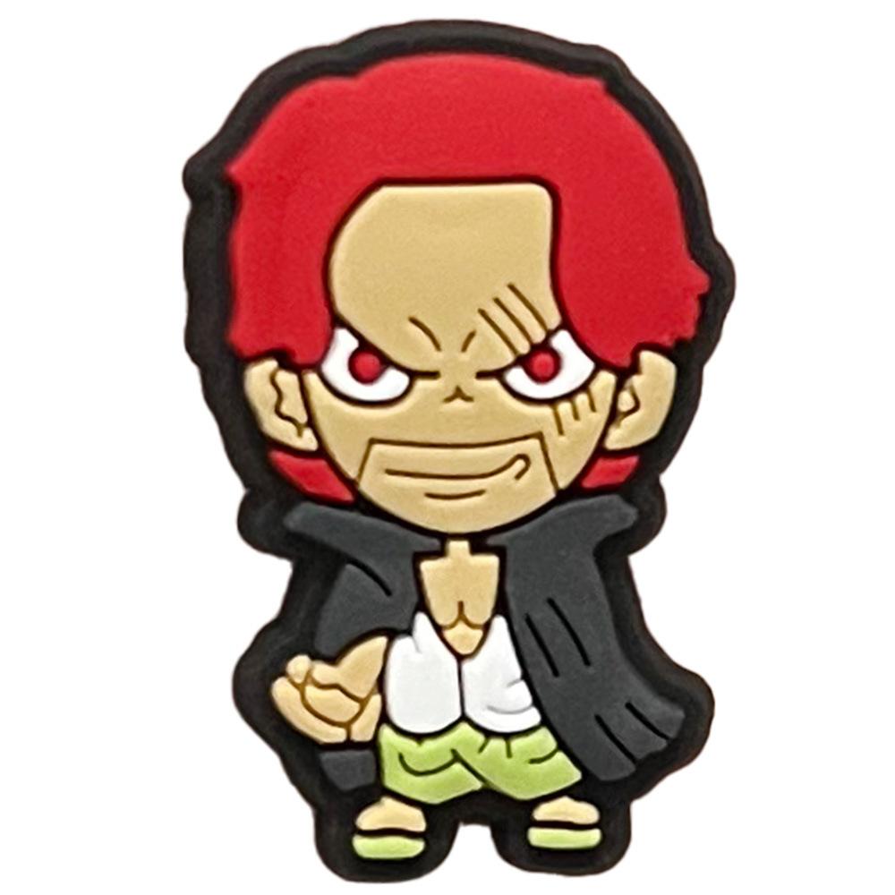 1pcs Japanese Anime One Piece Shoe Charms PVC Cartoon Shoes accessories Decoration Buckle Fit Bands Bracelets Clog Sandal Garden