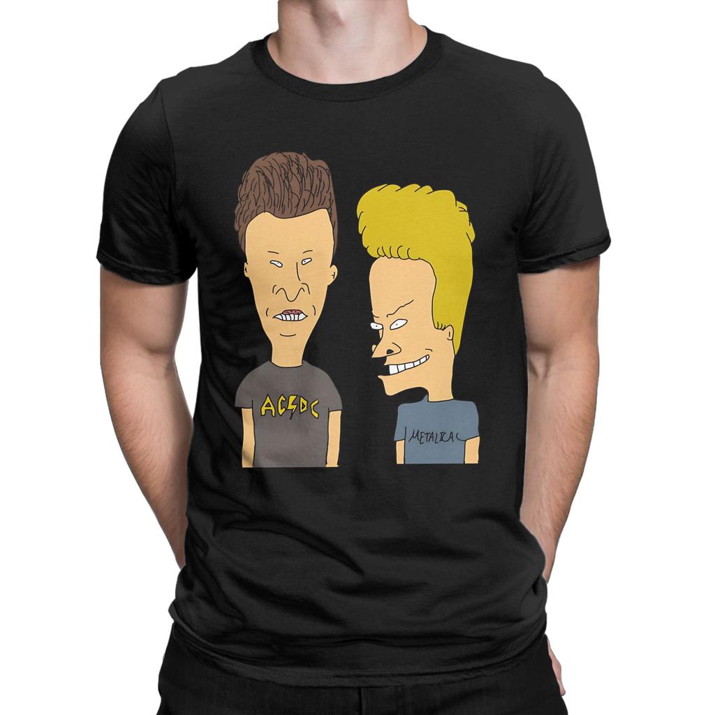 Premium Graphic Funny 100% Cotton T-Shirt Beavis and Butt-Head Tees Tops For Men
