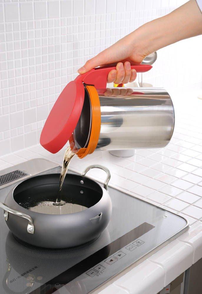 Oaks Uchicook Oil Filtration Pot Red Made in Japan UCS1RD