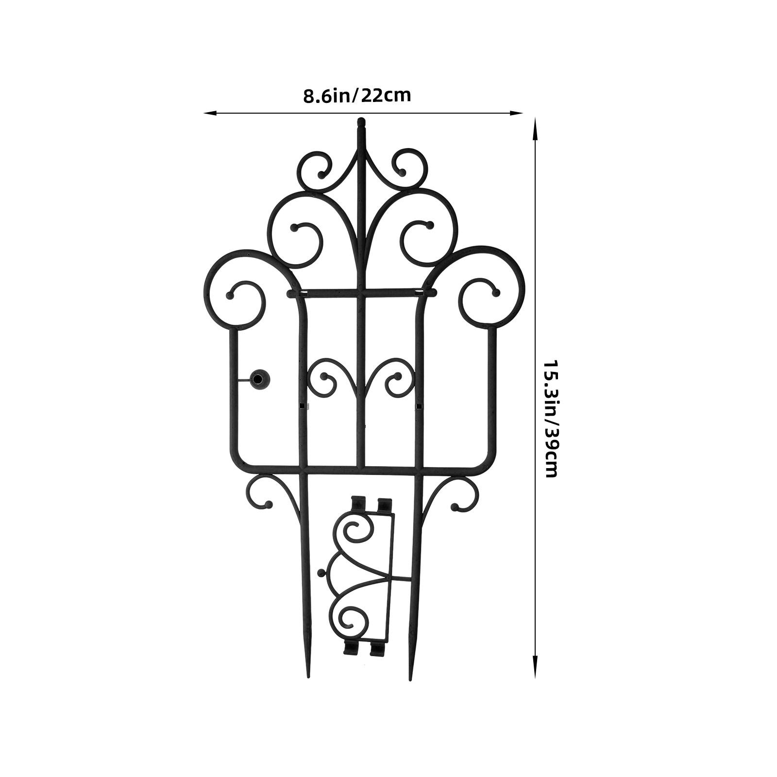 

2pcs Garden Edging Fence European Style and Plastic Fencing Gardening Beds Fence Panel Decoration for Balcony Yard and Lawn чёрный