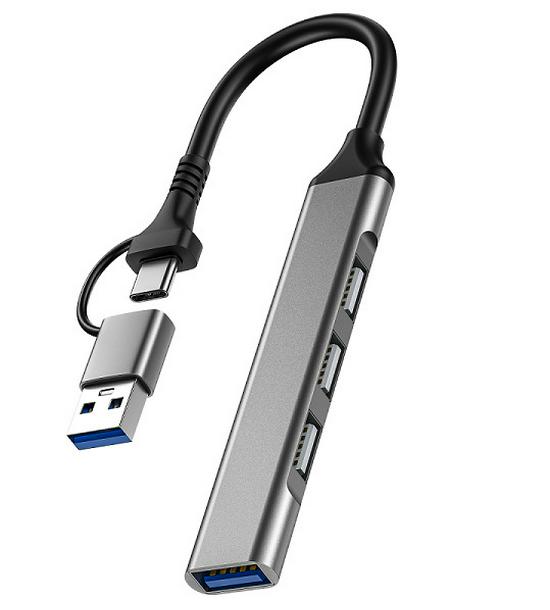 4-in-1 USB 3.0 Hub Type-C Docking Station for Phones & Computers