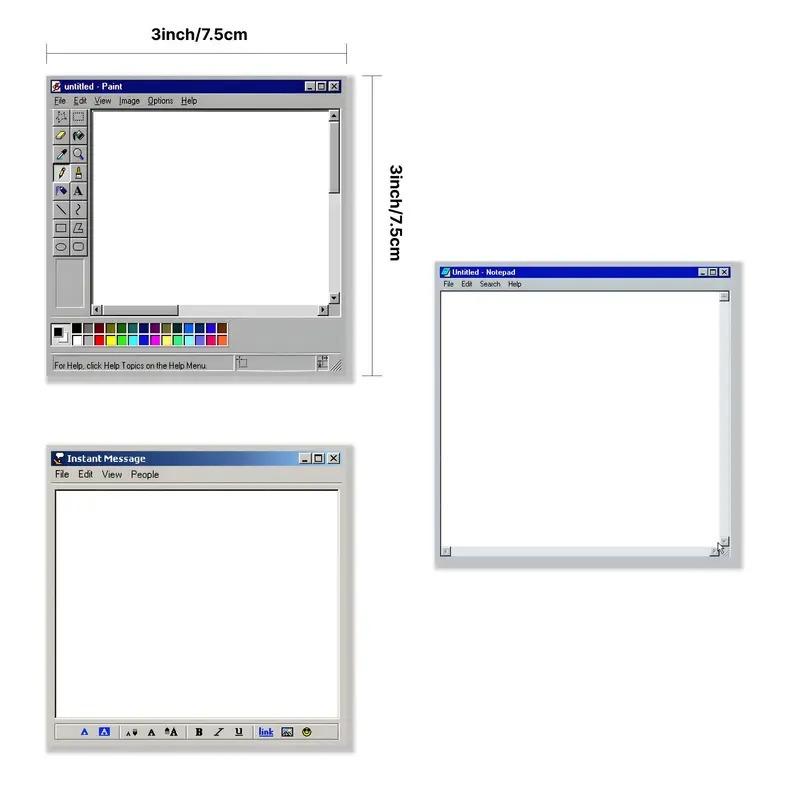 

New 3Pads Sticky Notes Computer Set Self-Adhesive Memo Pads - Removable Repositionable Note Pads For Office Home Study