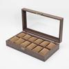 Watch Storage Box Large Capacity 12-Slot Wood-Grain Finish for Dresser