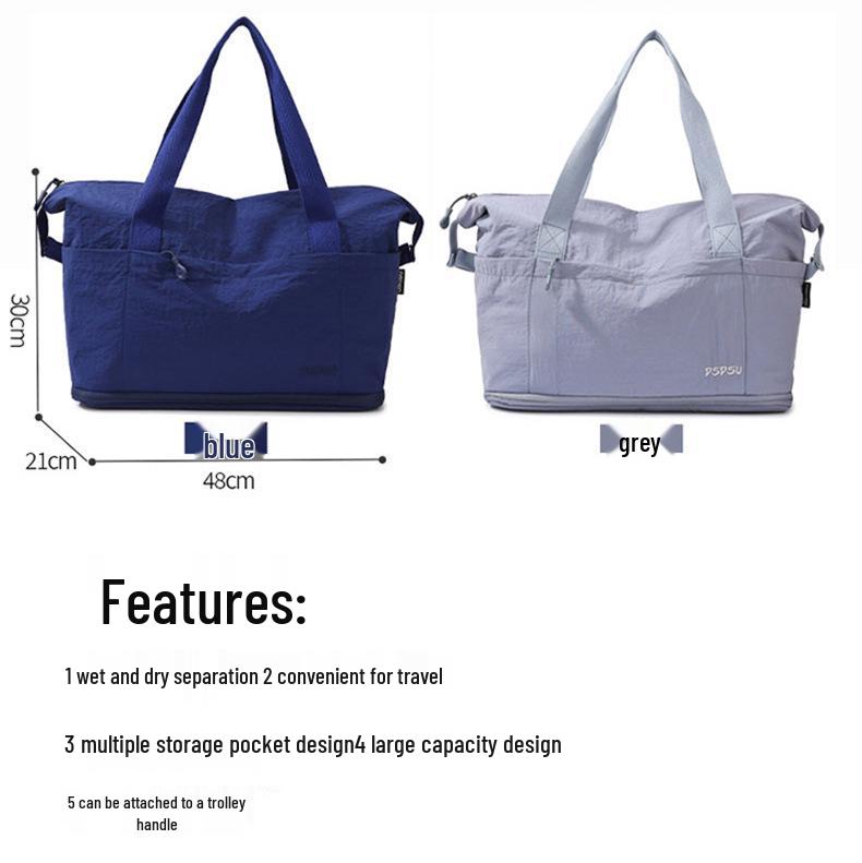 Rozszerzalna Torba Podróżna Damska: Plecak i torebka o dużej pojemności na krótkie wycieczki, jogę, sport i fitness